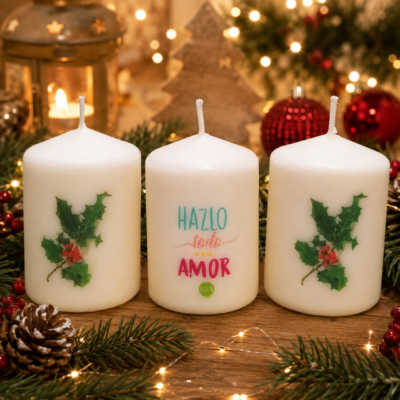 Vela Navidad Acebo