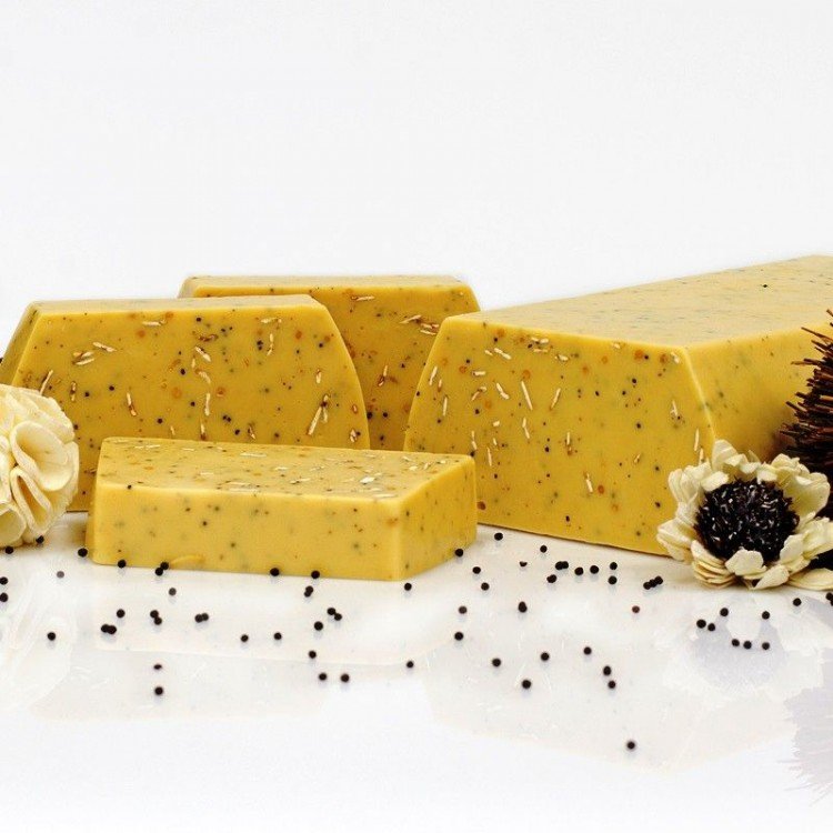 Jabón artesano de glicerina vegetal - anticelulitis, exfoliante