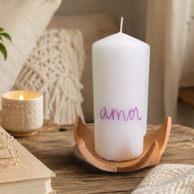 Velas y cirios con mensaje
